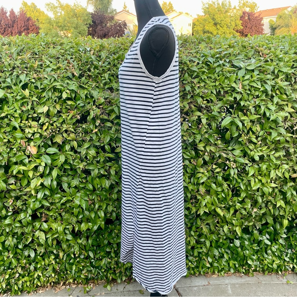Frank & Eileen Tee Lab Striped Asymmetrical Jersey Tank Dress - size small - Picture 5 of 7